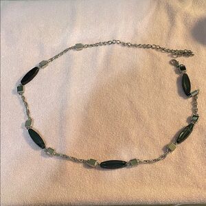 Danier Silver and Black Women's Chain Belt